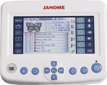 Полупромышленная 4-х игольная вышивальная машина Janome MB-4 - фото №4